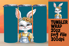 EXQUISITE 20oz Tumbler PNG Template , Cute Bunny Product Image 1