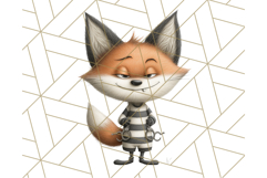 Cute Animals in Jail Clipart PNG, Funny Prisoner Critters Product Image 5