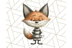 Cute Animals in Jail Clipart PNG, Funny Prisoner Critters Product Image 5