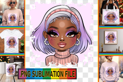 Cozy TSHIRT Ideas Magic PNG, Afro Girl Product Image 1