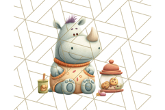 Cozy Safari Baking Animals PNG, Cute Jungle Kitchen Art Product Image 5