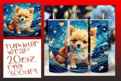 Abstract Dog Painting Tumbler Wrap - Vibrant Art Product Image 1
