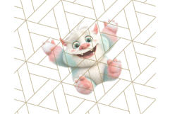 Kawaii Christmas Yeti PNG Clipart, Cute Bigfoot Holiday Art Product Image 5