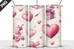 Valentines Love Skinny Tumbler PNG Wrap| Valentines Tumbler Product Image 2