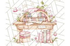 Bookish Fairy PNG Clipart, Whimsical Reading Elements Png Product Image 5