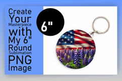 Gorgeous Round Design Sublimation PNG , USA Flag Product Image 1