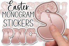 Easter Sublimation Monogram Alphabet Clipart Glitter Effect Product Image 8