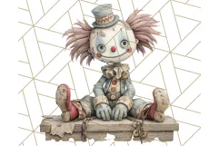 Creepy Dolls Clipart PNG Haunted Toy Characters Product Image 5