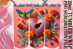 Enchanted reflections 20oz tumbler wrap, 3D Heart Product Image 1