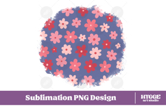 Retro Flowers Background Png Floral Paper Sublimation Bundle Product Image 8
