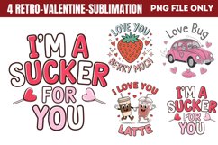 Retro Valentines Sublimation PNG Product Image 1