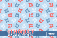 America 4th July Coquette Cherry Bow Seamless Pattern Bundle Product Image 6
