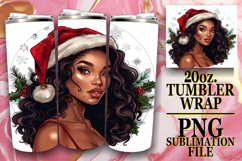 Joyful smiles 20oz tumbler wrap, Xmas Girl Product Image 1