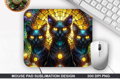 Halloween Cat Mouse Pad Sublimation, Halloween Mouse Pad PNG Product Image 1