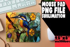 Colorful Bird Mouse Pad Design with Stained Glass Product Image 1