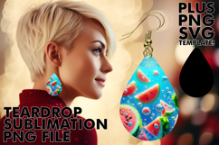 Bright Teardrop Earrings Gift Ideas, 3D Fruits Product Image 1
