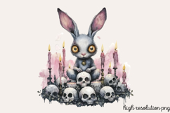 Gothic Easter Creepy Sublimation Clipart PNG Product Image 1