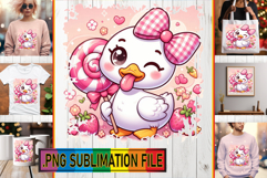 Elegant TOTE BAG Designs PNG, Cute Goose Product Image 1