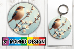 Joyful Circle Keychains Design, Birds Product Image 1
