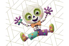 Colorful Halloween Clipart PNG, Cute Kids & Candy Clip Art Product Image 5