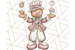 Gingerbread People Clipart, Cute Cookie PNG Illustrations Product Image 5