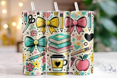 Bows &amp; Books Tumbler Wrap | Sublimation | Tumblers Product Image 1