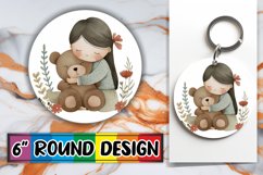 Sublimation Art: Boho Kids Circle, Keychain Product Image 1