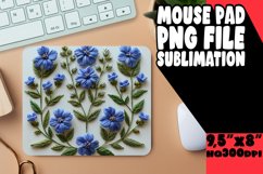 Floral Cascade: 3D Sublimation Mouse Pad Product Image 1