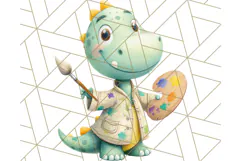 Dinosaur Costume Clipart, Cute Dinos in Halloween Outfits Product Image 5