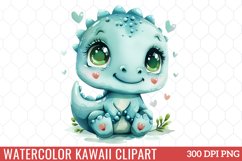 Watercolor Kawaii Clipart Product Image 1