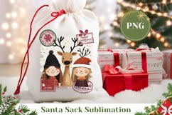 Christmas Family Santa Sack Design, Christmas Gift Bag Product Image 1