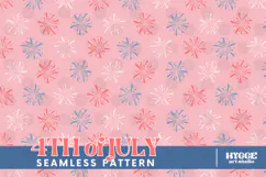 American 4th of July Patriotic Fireworks Seamless Pattern Product Image 1