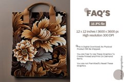 Seamless Brown Flower Digital Papers, Flower Pattern Product Image 2