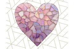 Stained Glass Heart PNG Clipart in Pastel and Bright Colors Product Image 5