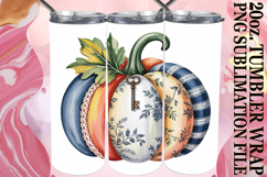 PRESENT OF ADVENTURE 20oz TUMBLER WRAP, Pumpkin Watercolor Product Image 1