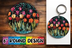 Glitter Leopard Odyssey: Sublimation Round Product Image 1