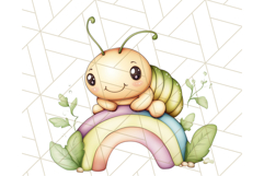 Cute Caterpillar Clipart PNG, Spring Bug Illustrations Product Image 5