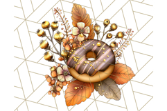 Fall Donut Clipart PNG, Autumn Donuts With Pumpkins Product Image 5