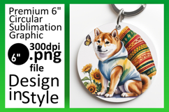 Lovely Circle PNG Coaster Design , Cute Dog Product Image 1