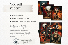Haunted Circus &amp; Creepy Clown Gothic Junk Journal Paper Pack Product Image 2