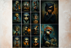 Haunted Dolls &amp; Creepy Circus Gothic Junk Journal Paper Kit Product Image 4