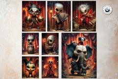 Haunted Circus &amp; Creepy Clown Gothic Junk Journal Paper Pack Product Image 6