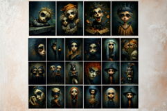Haunted Dolls &amp; Creepy Circus Gothic Junk Journal Paper Kit Product Image 6