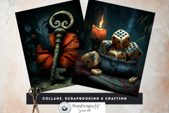 Haunted Dolls &amp; Creepy Circus Gothic Junk Journal Paper Kit Product Image 7