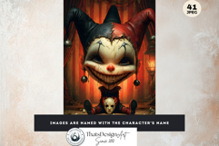 Haunted Circus &amp; Creepy Clown Gothic Junk Journal Paper Pack Product Image 8