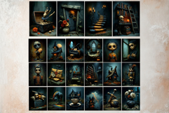 Haunted Dolls &amp; Creepy Circus Gothic Junk Journal Paper Kit Product Image 9