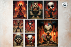 Haunted Circus &amp; Creepy Clown Gothic Junk Journal Paper Pack Product Image 9