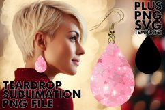 Starry Elegance: Sublimation Star Pattern Teardrop Earrings Product Image 1