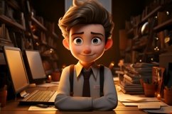 3D Character Boy Marketing Manager with relevant environment Product Image 1