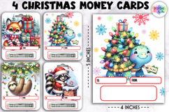 Christmas Money Cards, Printable Gift Card Holders Product Image 1